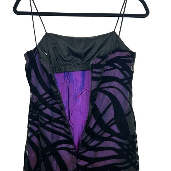 Arianna by Rachel Kaye Vintage Black Purple Velvet Claudie Dress NWT Size 6P - Picture 7 of 12